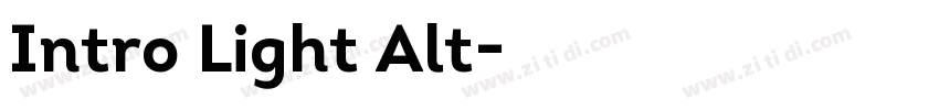 Intro Light Alt字体转换